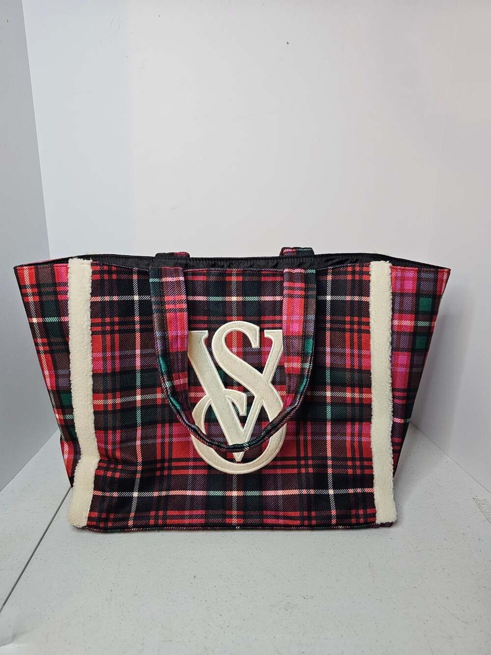 Victoria's Secret tote bag plaid
